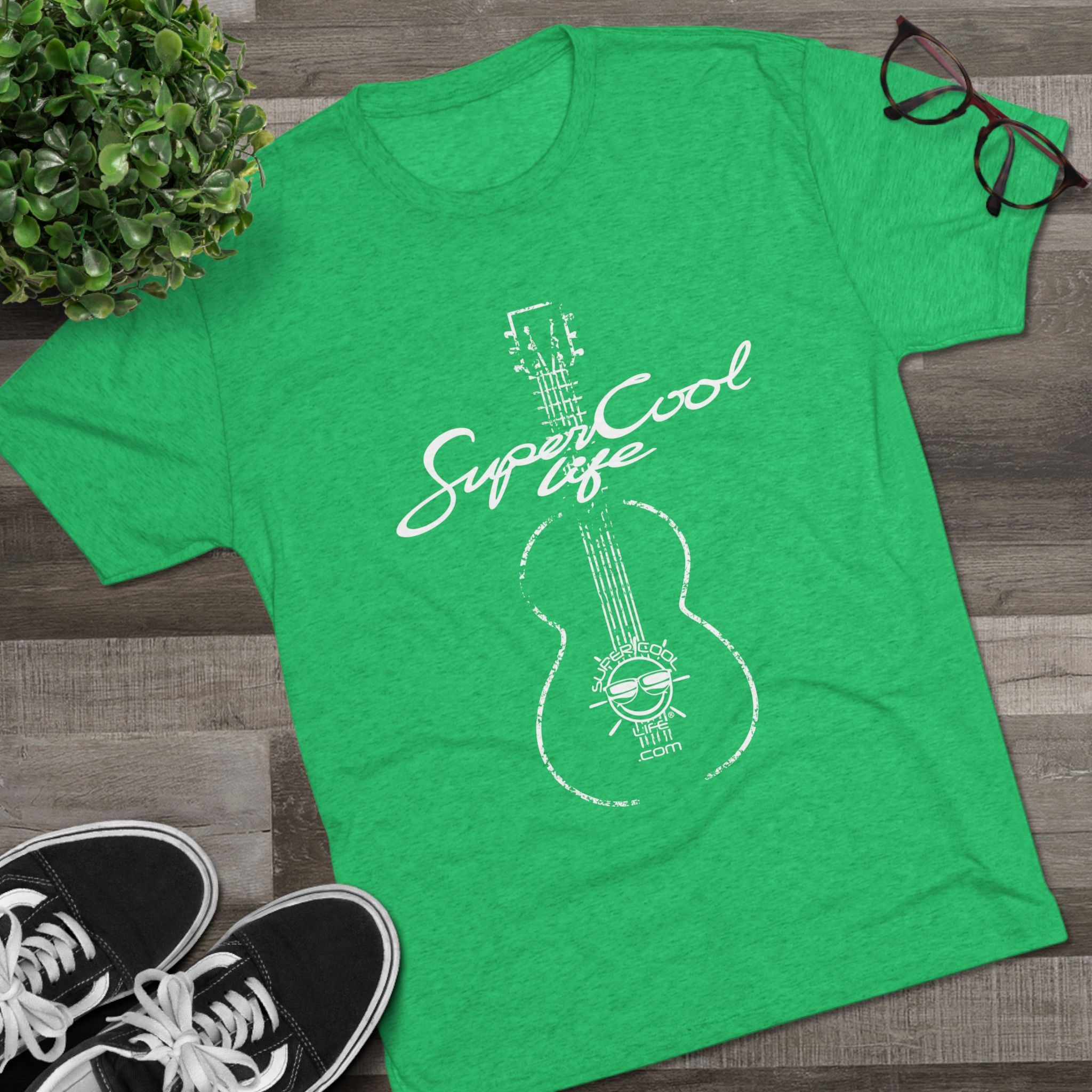 Super Cool Guitar Unisex Tri-Blend Crew Tee